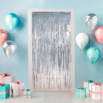 Занавес праздничный Дождик 100х200 см, 05-серебряный, голография, Boomzee GBZ-07