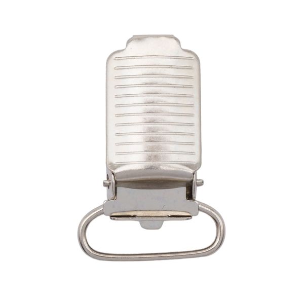 Клипса для подтяжек полоса 20.0 мм, сталь (никель), 20 шт