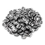 Фиксатор (зажим) для шнура пластик 2 отв., ⌀5.0 мм, 23х20 мм, плоский, под металл (никель), 200 шт