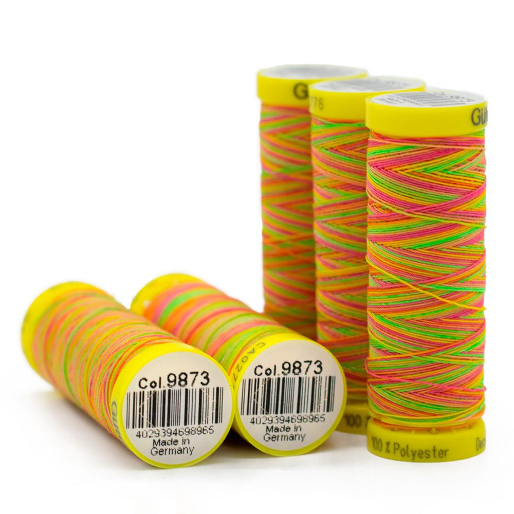 Нитки отделочные Gutermann Deco Stitch 70, multicolor, 70м, 9873, 5 катушек