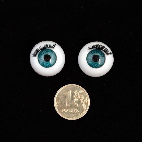 Глаза арт.TR-20 с ресницами цв.зеленый