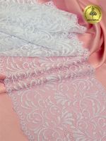 Кружево бельевое эластичное 180 мм / 3 метра, TBY 8012, цв.1 белый, Kruzhevo
