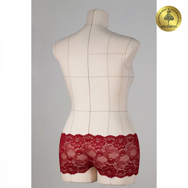 Кружево бельевое эластичное 180 мм / 25 м, 265, цв.101 т.красный, Kruzhevo