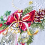 Набор для вышивания нитками Чудесная игла, Рождественский колокольчик, 16х23 см