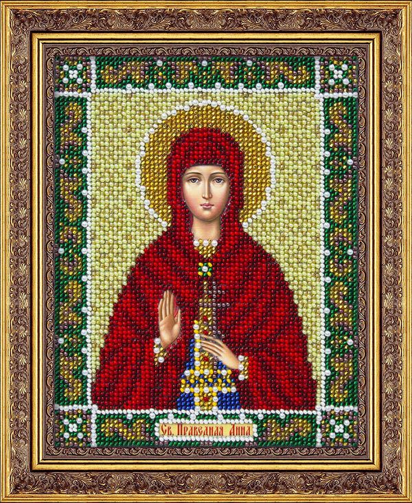 Набор для вышивания бисером Паутинка, Святая Пророчица Анна 14х18 см