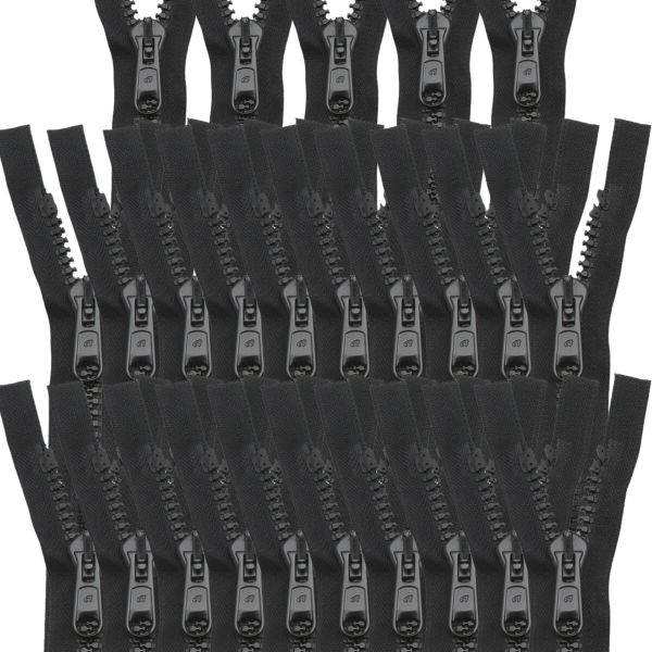 Молния трактор Arta Т8 (8 мм) 2 зам., разъем., 75 см, ОПТ. УП., 25 шт, 077 черный