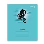 Тетрадь ученическая школьная, A5 18 л. на скобе 65 г/м², белизна 100% 20 шт клетка, 01416 В движении, Светоч Т75