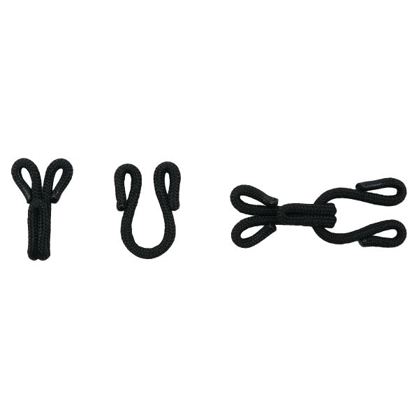 Крючки пришивные в оплетке 18х35 мм, цв.черный, 100 шт