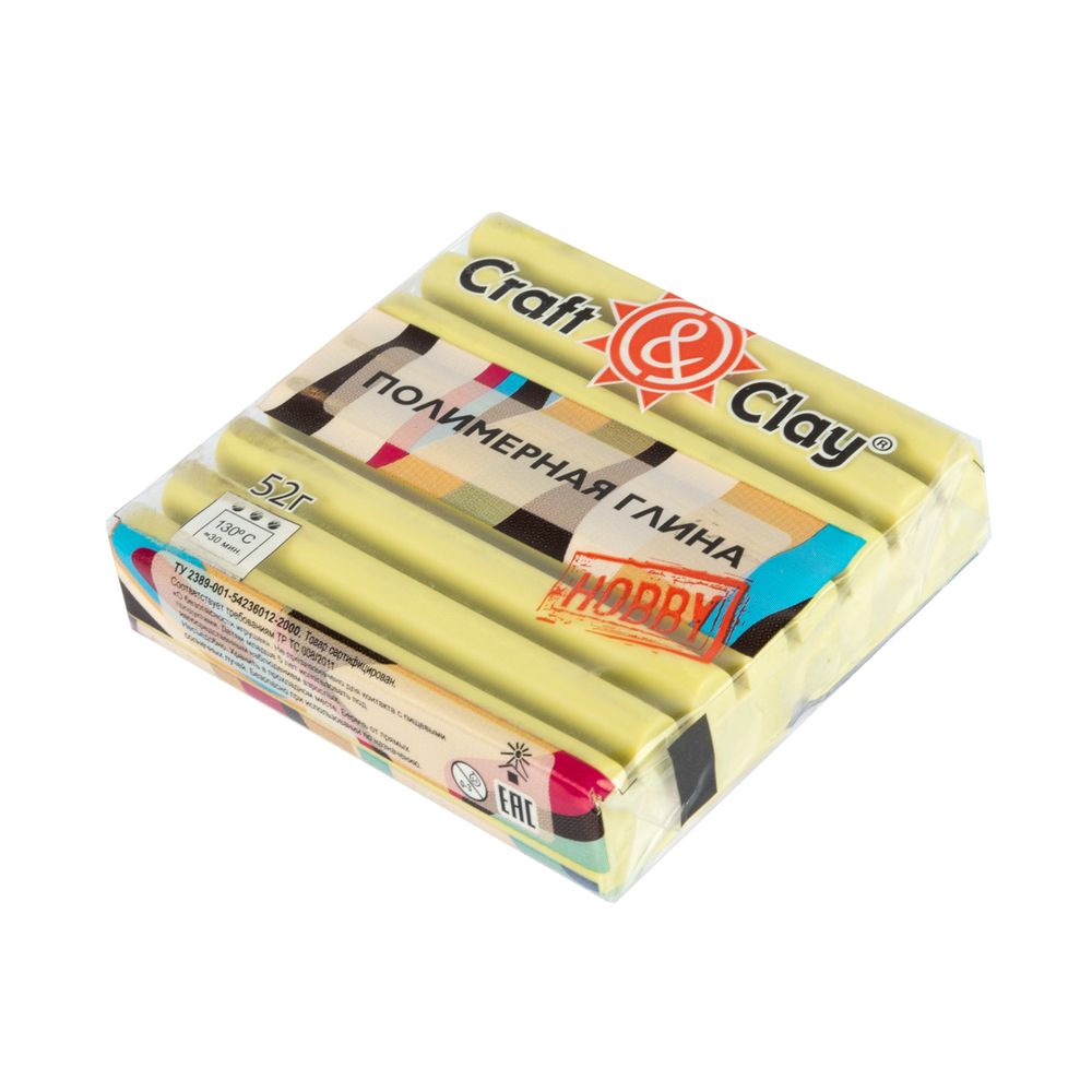 Полимерная глина 52 г, 1072 лимонная трава, Craft&Clay CCH
