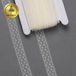 Кружево отделочное в стиле "трикотаж" 15 мм диз. 279, цв.02 молочный, уп. 27,4 м