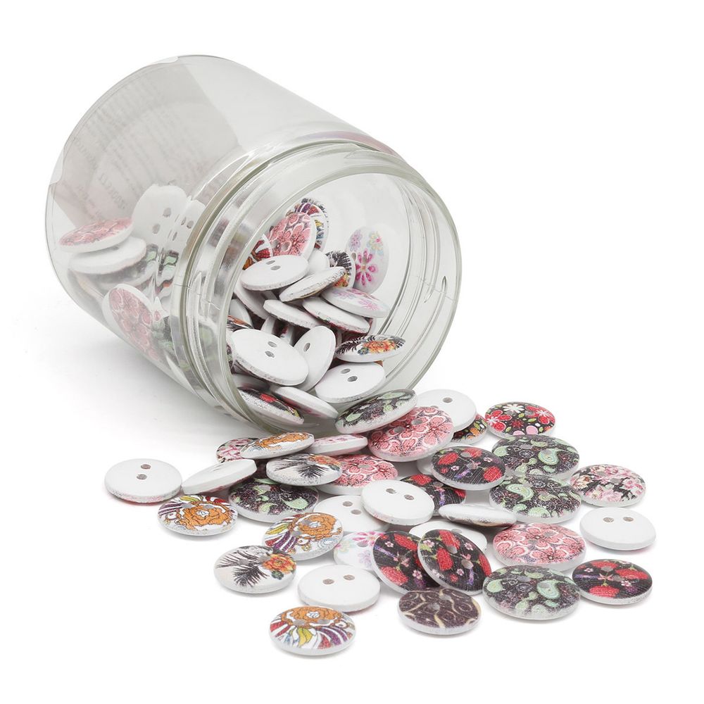 Украшения декоративные пуговицы деревянные Ассорти №4,15-18 мм, 100 шт