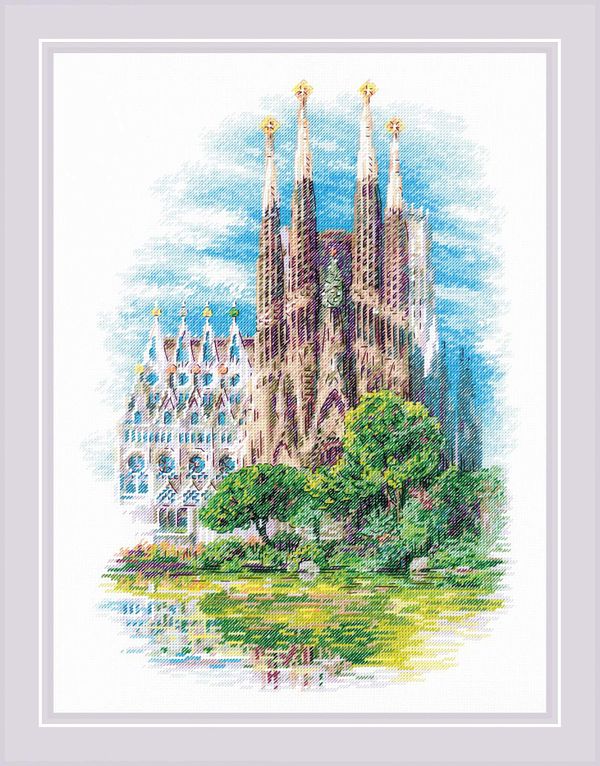 Набор для вышивания нитками Риолис, Саграда Фамилия 30х40 см