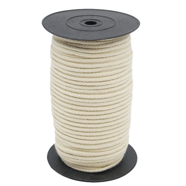 Шнур плетеный ⌀4.0 мм / 100 метров, акрил, 01 молочный