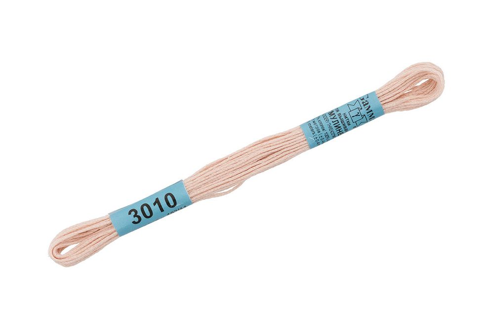 Мулине Gamma 100% хлопок, цв.3010 бл.розовый, 24 мотка по 8 метров