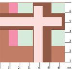 Ткань для пэчворка Peppy Бабушкин сундучок, отрез 50х55 см, 140 г/м², БС-09 клетка коричневый, Peppy