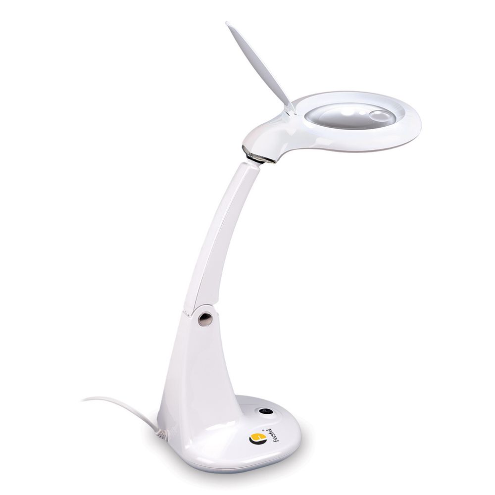 Лупа с подсветкой настольная ⌀10 см (ув.х1.75) + ⌀2.5 см (ув.х4), Ferstel FR-25