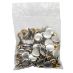 Часть кнопки Альфа (S-образная) ⌀15 мм (A-часть), 5/15 06 никель BRASS, 100 шт, BIG