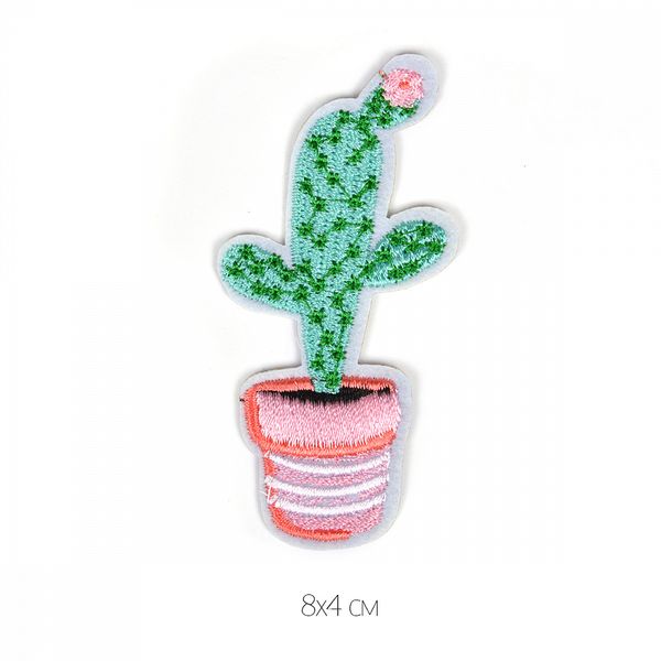 Термоаппликация Кактус 8х4см, 10 шт