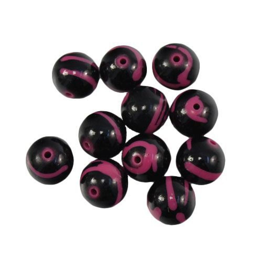 Бусины пластик ⌀16 мм, под мрамор, 11 шт, Astra&Craft, 2-16