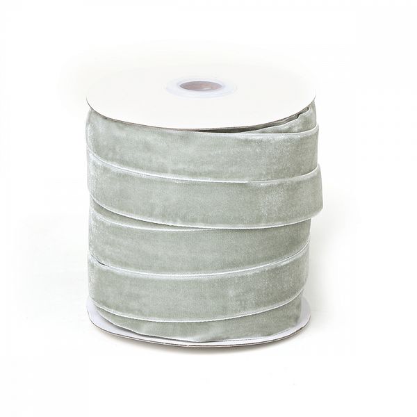 Лента бархатная (тесьма) 20.0 мм / 22.86±1 метров, арт.20VR88 нейлон цв.серый