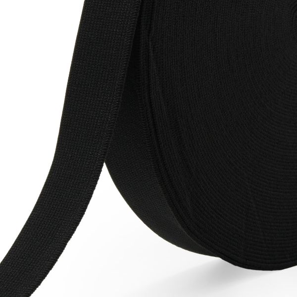 Резинка тканая 25.0 мм / 20 метров, черный