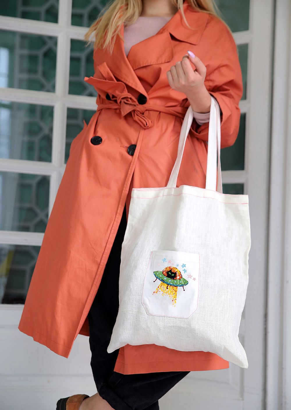 Набор для вышивания нитками Panna, Живая картина, Космический кот, 6х7 см