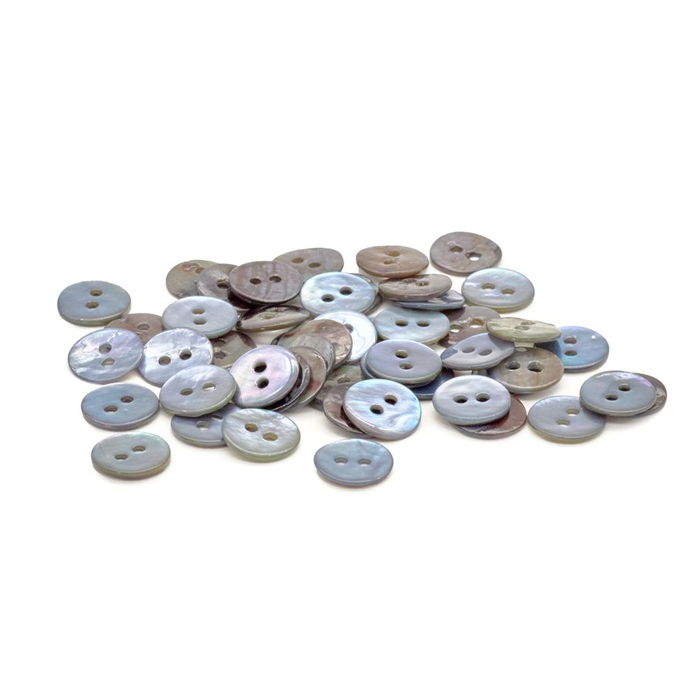 Пуговицы 2 прокола ракушка 16L (9мм) (Gray (серый)), 50 шт