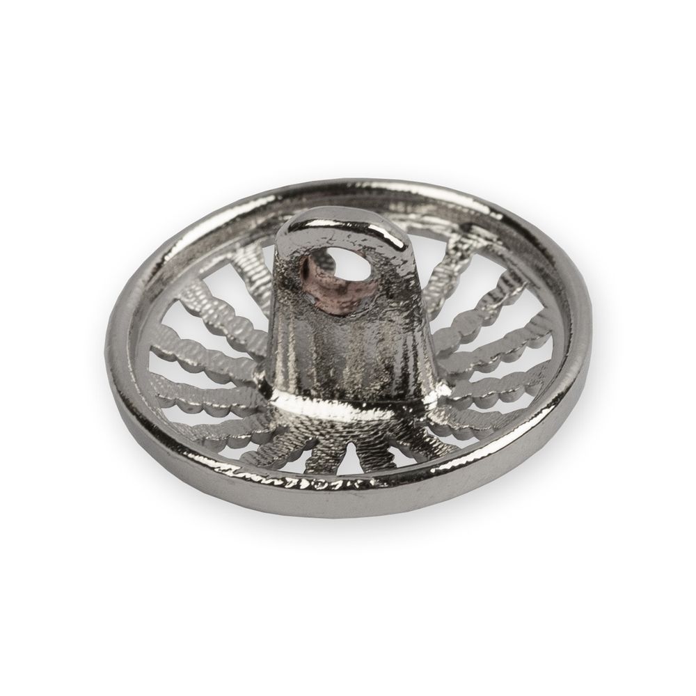 Пуговицы на ножке металл 15 мм, 6 шт, 04 никель, Blitz MB 0255