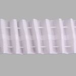 Лента (тесьма) шторная: сборка параллельная нефикс. 40 мм / 10 метров, (1 ряд петель, 2 шнура), белый, (401)