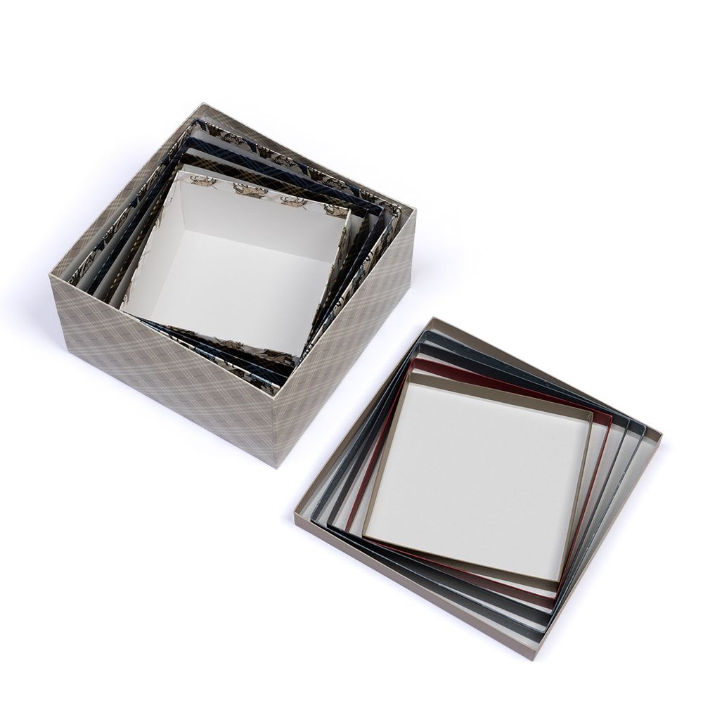 Набор подарочных коробок "5в1", 20х20х11 - 28х28х15 см, 02 скачки, Stilerra SBOX-S6-5