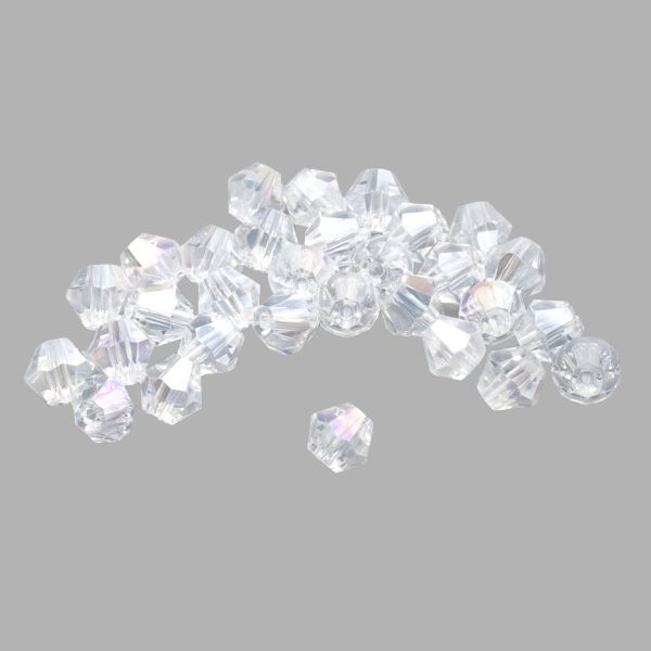 Бусины стекло 6х6 мм, 30 шт., Astra&Craft, 849 прозрачный АВ, Z-439