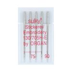 Иглы для швейных машин для шелка 130/705 H-E, №75-90, ассорти, 5 игл, в пенале 5470000 75-90, ORGAN