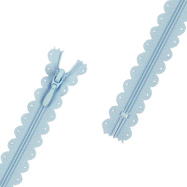 Молния спираль (витая) Т3 (3 мм) 1 зам., н/раз., 50 см, 177 св.голубой, DKM Gamma, 5 шт