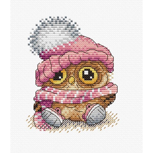 Набор для вышивания нитками МП Студия, Вязаное чудо 11х9см