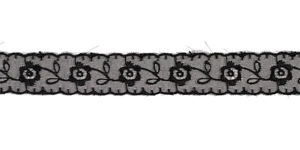 Кружево капроновое 45 мм / 9.14 м, TBS.0574-3013 цв.черный, Kruzhevo