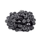 Пуговицы 2 прокола 18L, 11 мм, (Black (черный)), NE74, 144 шт