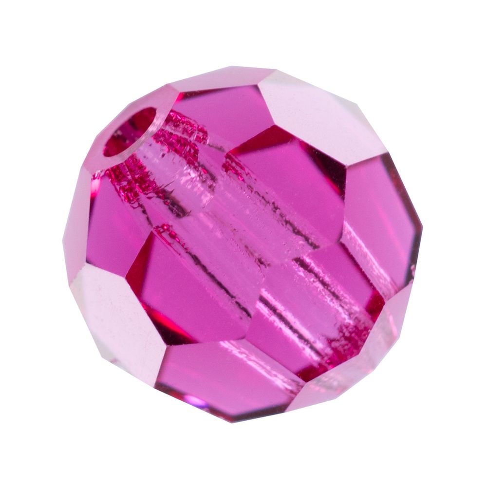 Бусины стекло ⌀6 мм, 12 шт, пурпурный/fuchsia, Preciosa 451-19-602