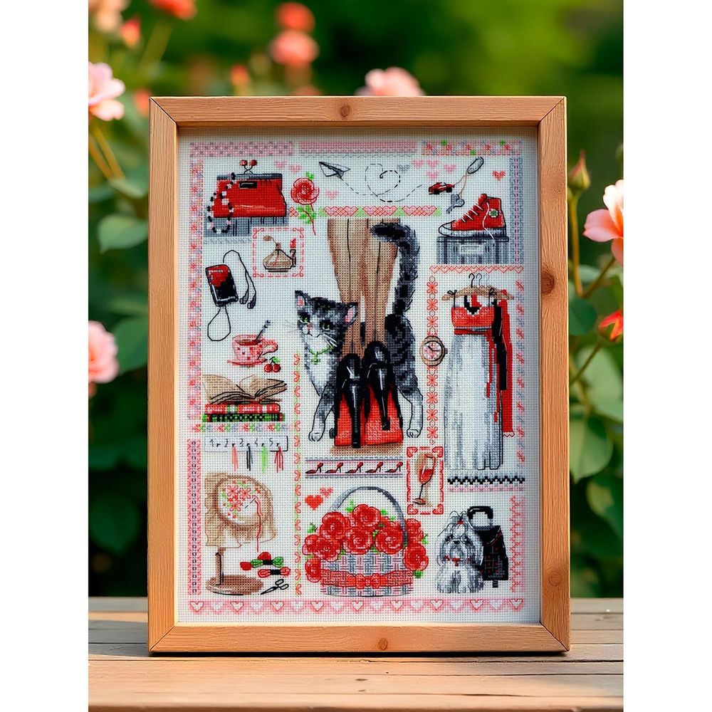 Набор для вышивания нитками Риолис, Карта желаний 21х30см