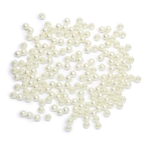 Бусины пластик (жемчуг) ⌀4 мм, 25 г, Astra&Craft, 003 NL телесный