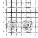 Кнопка пришивная ⌀25 мм, пластик, clear, 10 шт