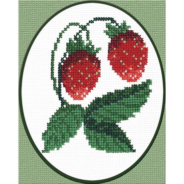 Набор для вышивания нитками РС Студия, Ягодки 15х12 см