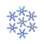 Пайетки фигурные снежинки 13 мм, Астра 10г, 17 св.-бирюзовый, уп.10 шт