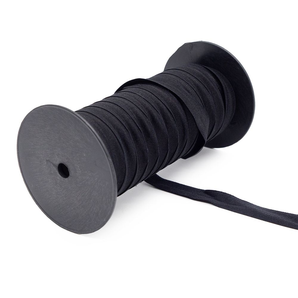 Резинка бельевая (окантовочная) блестящая 18.0 мм / 50 метров, черный