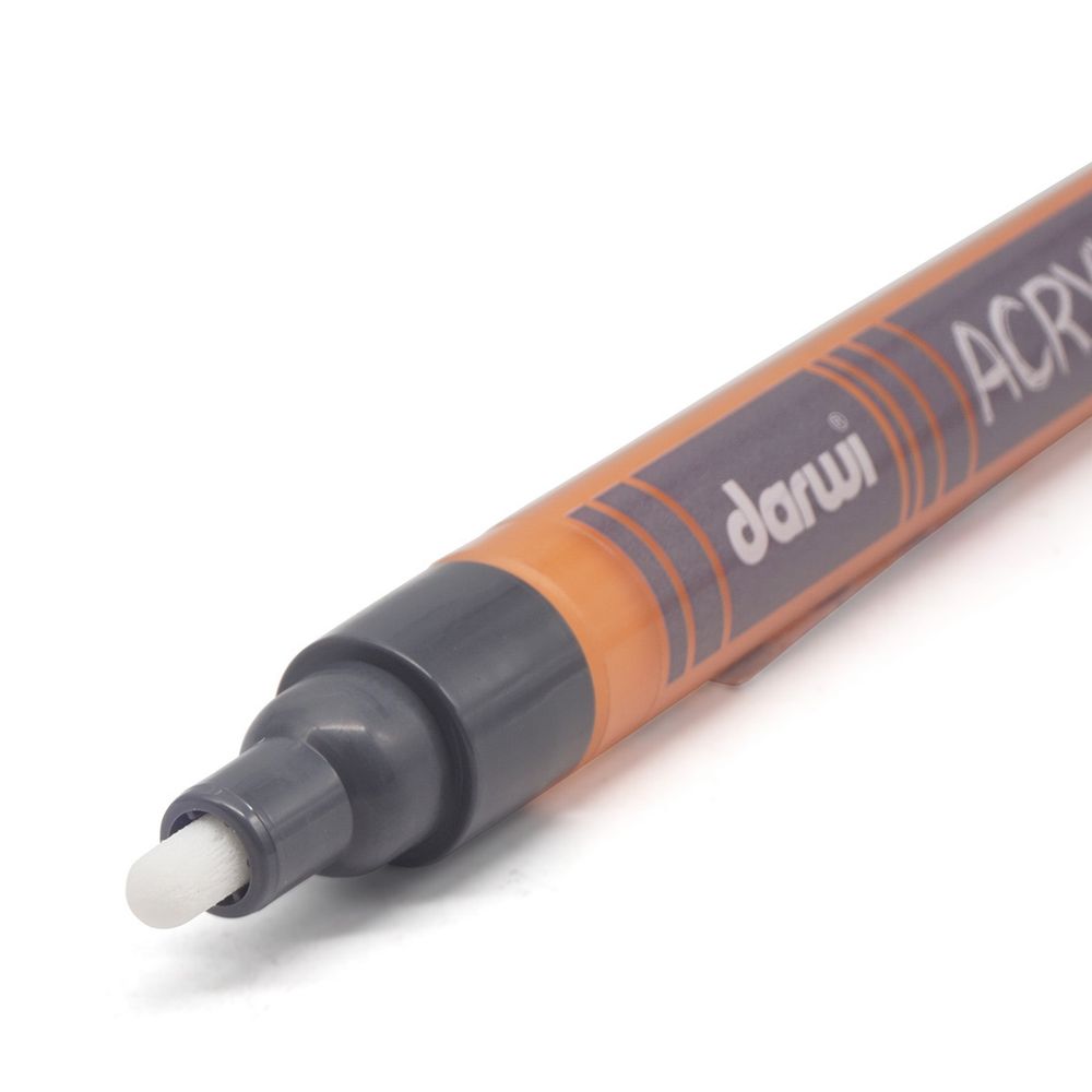 Маркер акриловый Darwi OPAK, 3мм (укрывистый) (752 оранжевый) DA0220013