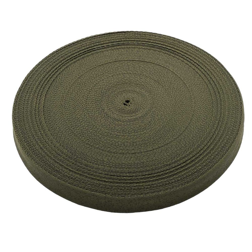 Тесьма (лента) киперная 20 мм / 50 метров, 6 г/м, 100% полиэфир, 24 олива