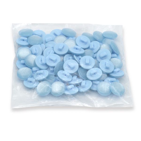 Пуговицы на ножке 22L (14мм), пластик (col.05 голубой), 72 шт, CR P-45