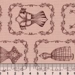 Ткань для пэчворка Peppy Век моды, рулон 112 см / 5 метров, ВМ-17 розовый, Peppy