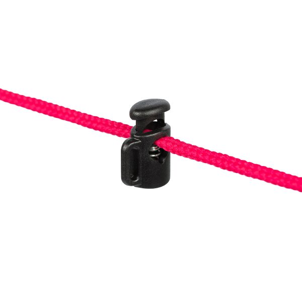 Фиксатор (зажим) для шнура пластик 1 отв., ⌀3.5 мм, 24 шт, №01 черный, Micron A 8859