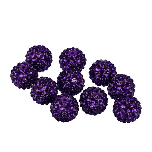 Бусины пластик ⌀18 мм, 10 шт, №07 фиолетовый, Zlatka BWR-18
