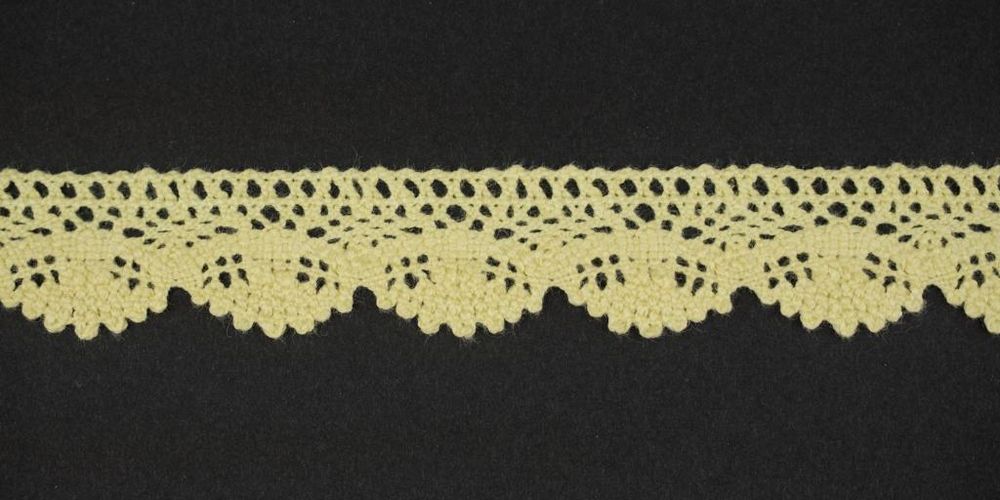 Кружево вязаное (тесьма) 16 мм цв.св.желтый, Alfa, 25 метров, AF-129-010 Кружево вязаное (тесьма) 16 мм цв.св.желтый, Alfa, 25 метров, AF-129-010